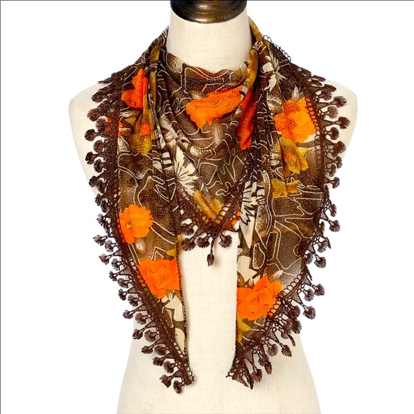Accessories - Retro style neck scarf in earth tones